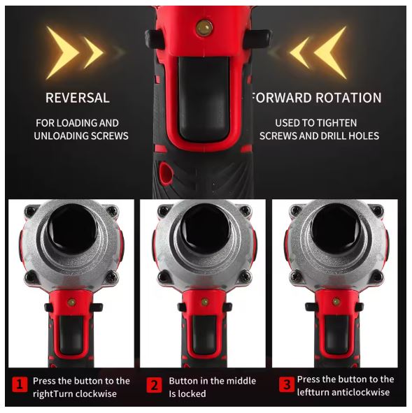 LYUWO 20V 420N. m Industrial Grade Impact Wrench For Automotive Repair, Woodworking, Lithium Battery, Brushless Electric Wrench