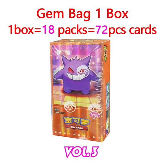 Original Pokemon Game Pack Cards Vol.3 Vol.2 Vol.1 Trading PTCG Bag Gem Box Deck Ibrahimovic Sprigatito Pikachu Gengar Card Gift