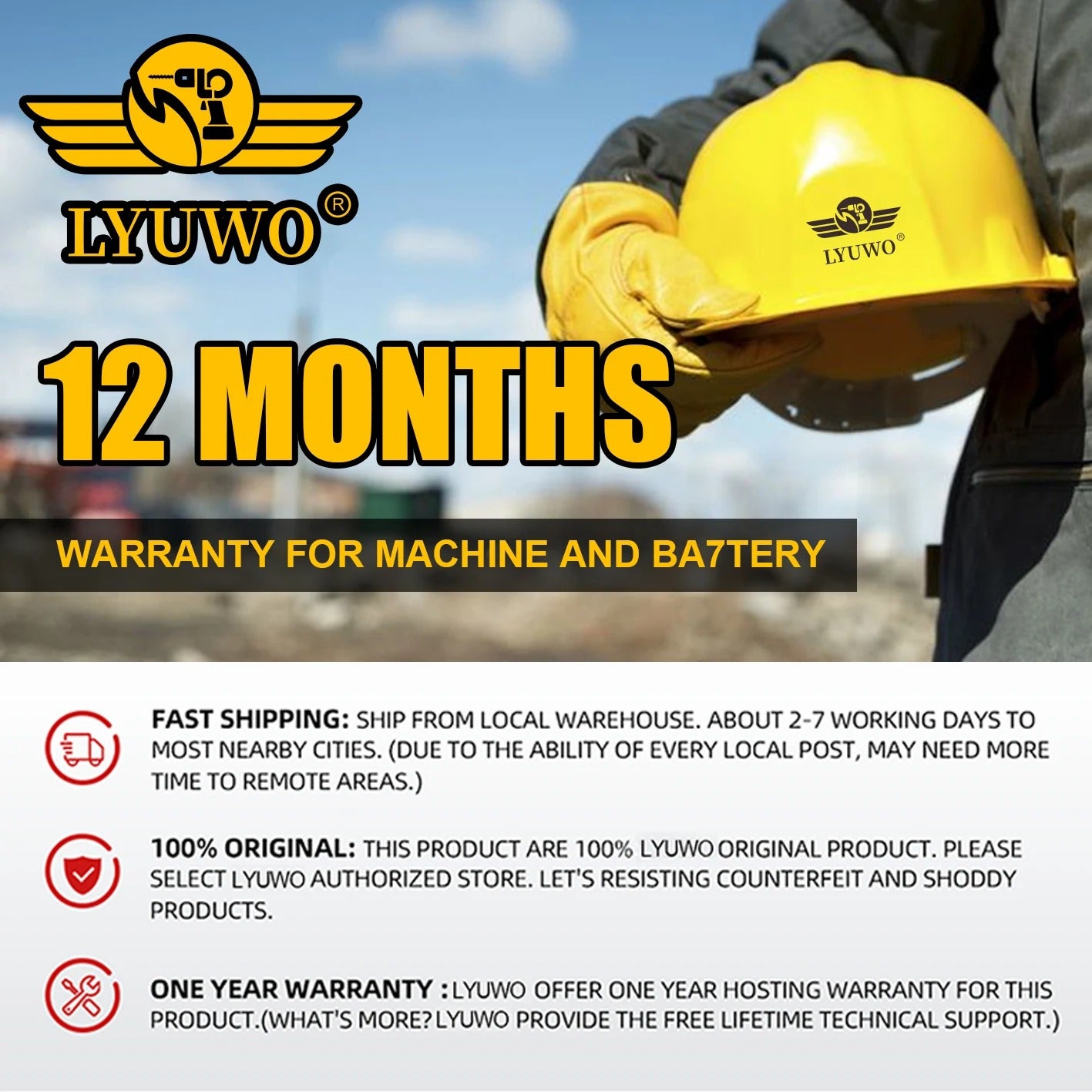 LYUWO Electric Wrench 420NM Brushless Electric Wrench High Torque Air Cannon Heavy Duty Automobile Repair High Power Impact Plat